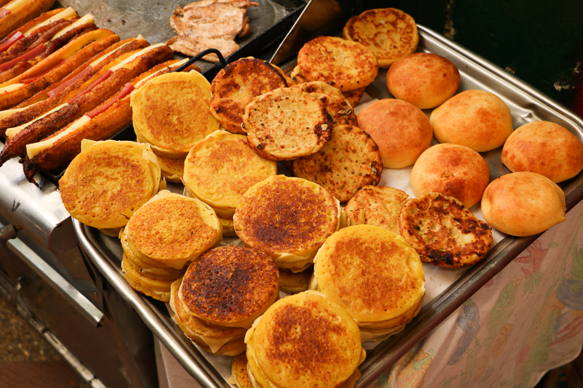 Arepas, Bogotá